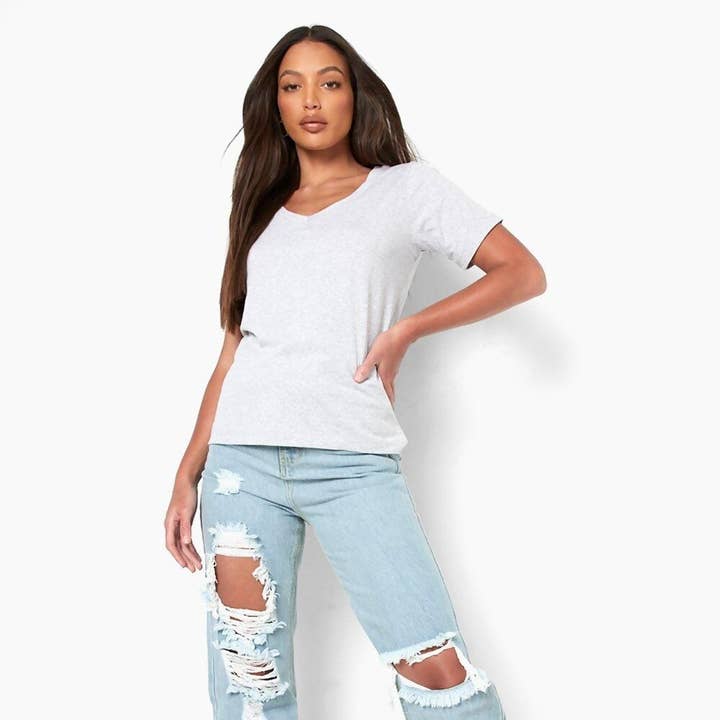 BASIC V NECK TEE and other Purchase wholesale t shirts with no tags. Free returns & net 60 terms on Faire trending on Faire.