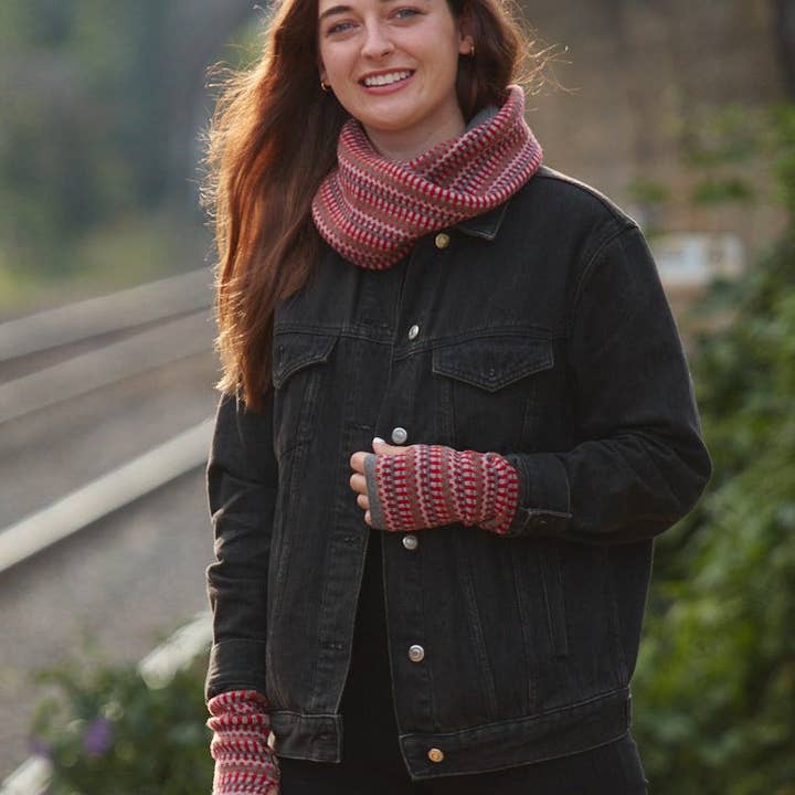 Cadenza Italy Ltd – Großhandel Schal – Damen – Kaschmir-Mischung Geo Schlauchschal