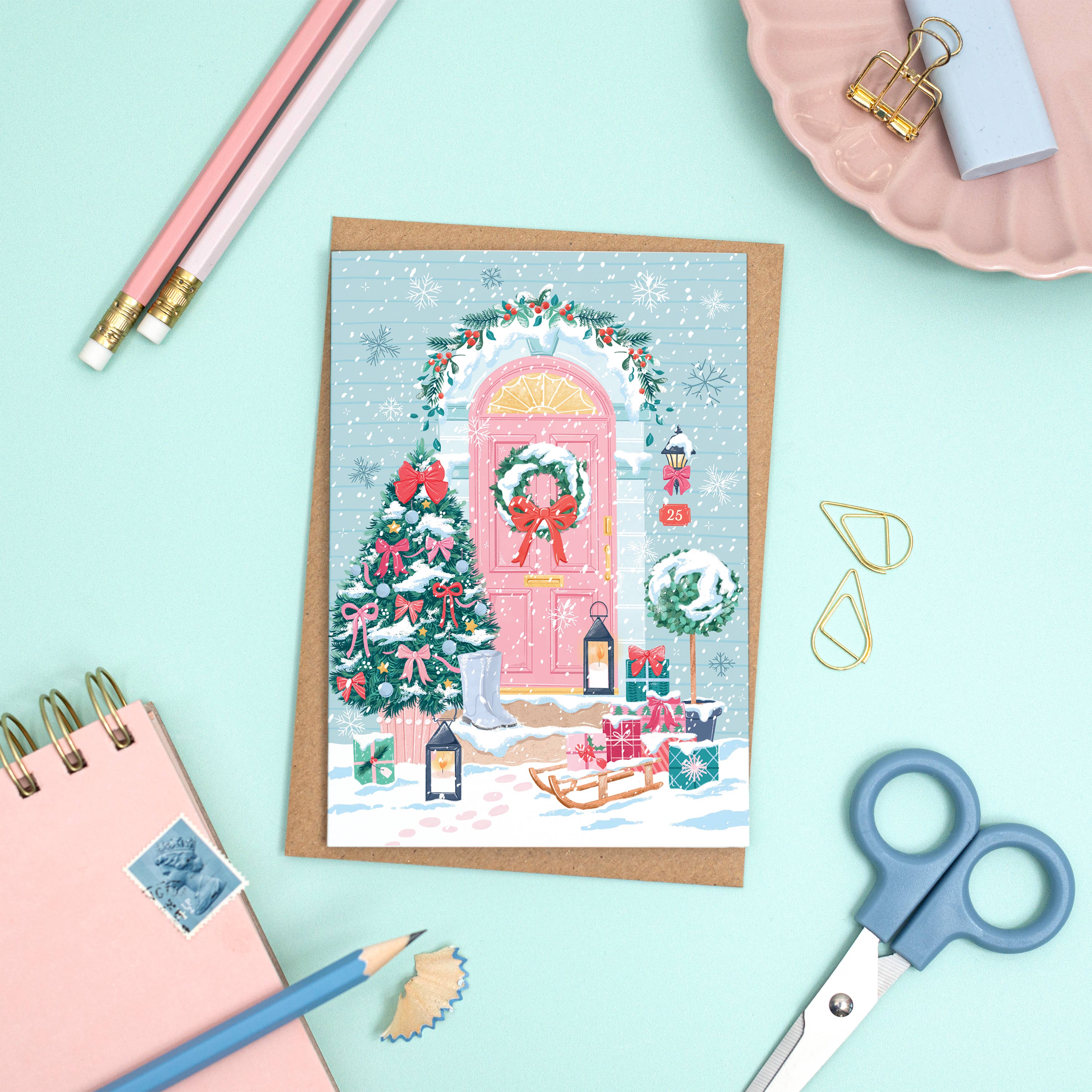 Simply, Katy – wholesale Christmas card – Christmas Doorway Card4