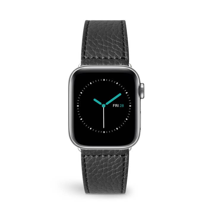 Leather Sport Band | Top Grain Leather | Jet-Black for wholesale by MINTAPPLE.