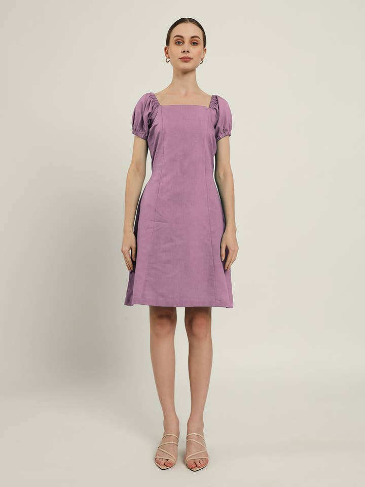 El vestido de algodón Arar Purple Swirl para venta al por mayor de Thevasa