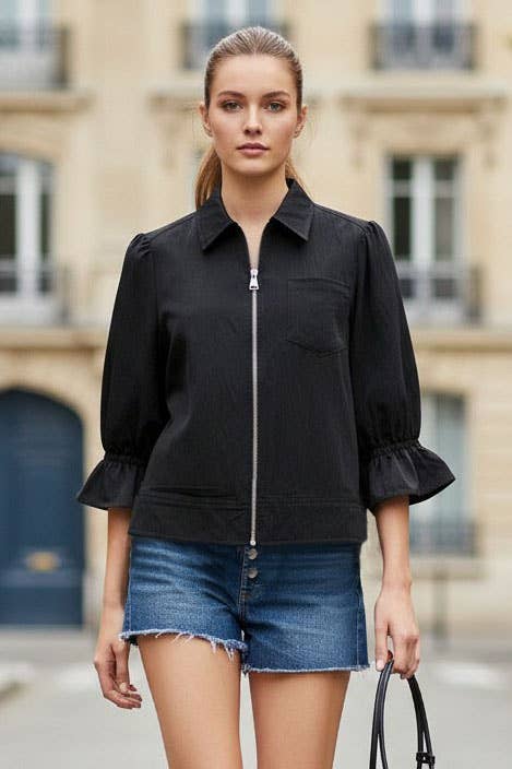 VAVA by Joy Han - Wholesale Jacket - Women's - 3/4 Sleeve Zip Up Jacket5