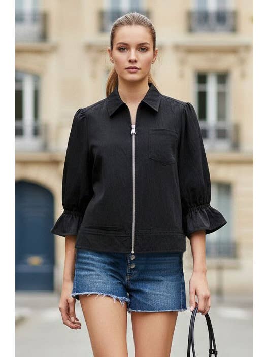 VAVA by Joy Han - Wholesale Jacket - Women's - 3/4 Sleeve Zip Up Jacket5