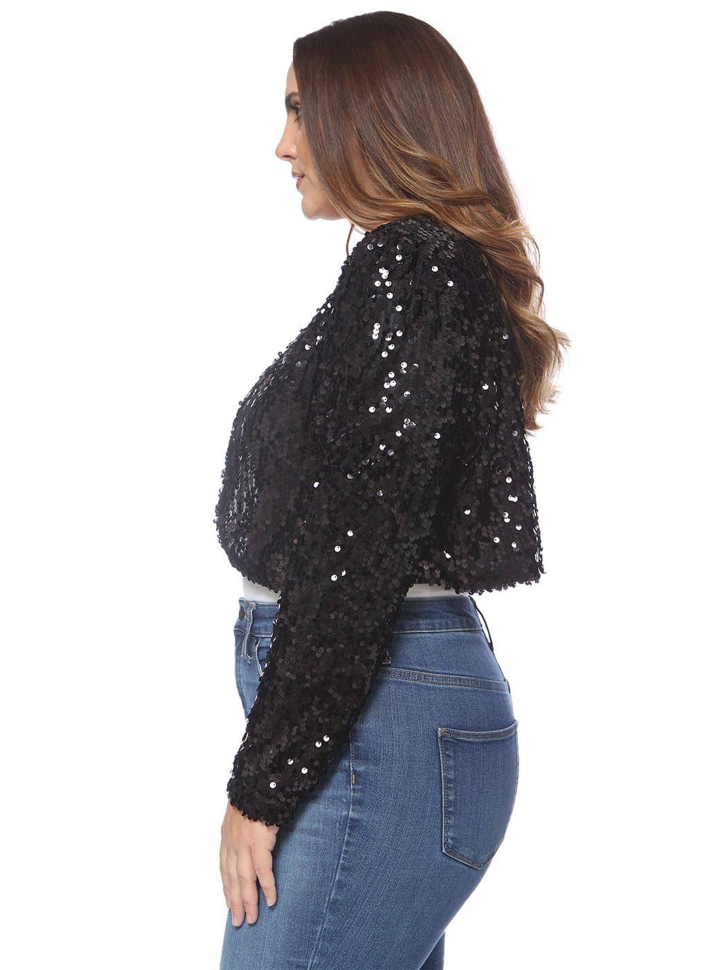 Anna Kaci Wholesale - Wholesale Jacket - Women's - Plus Size Sequin Bolero24