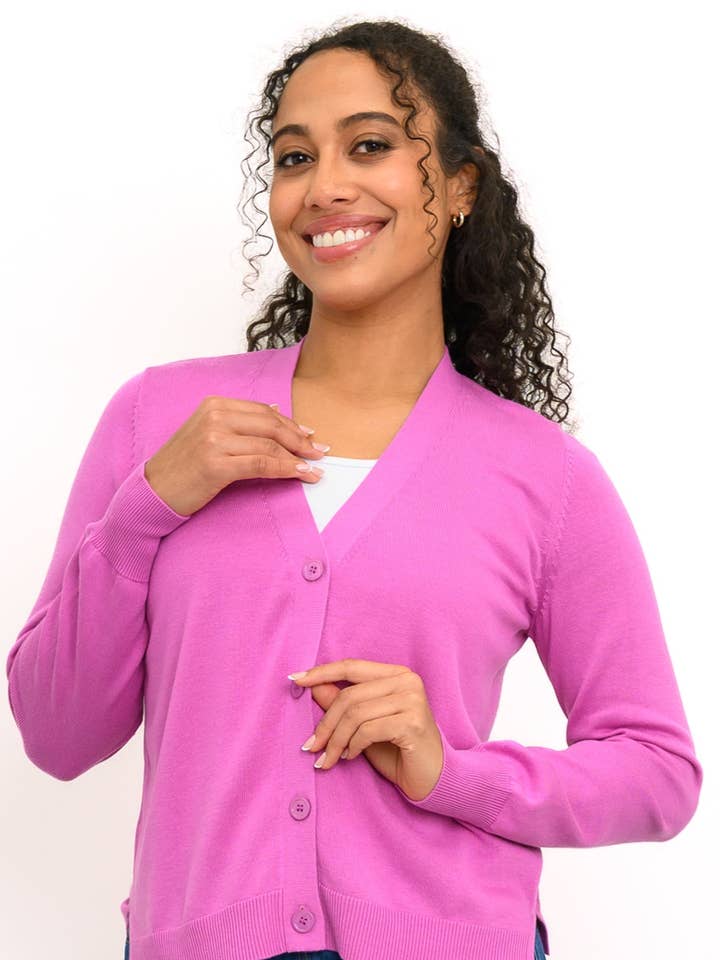 Maglione Jessica, Lampone, Cotone di Bambù per la vendita all'ingrosso da parte di Blue Sky Clothing Co LLC