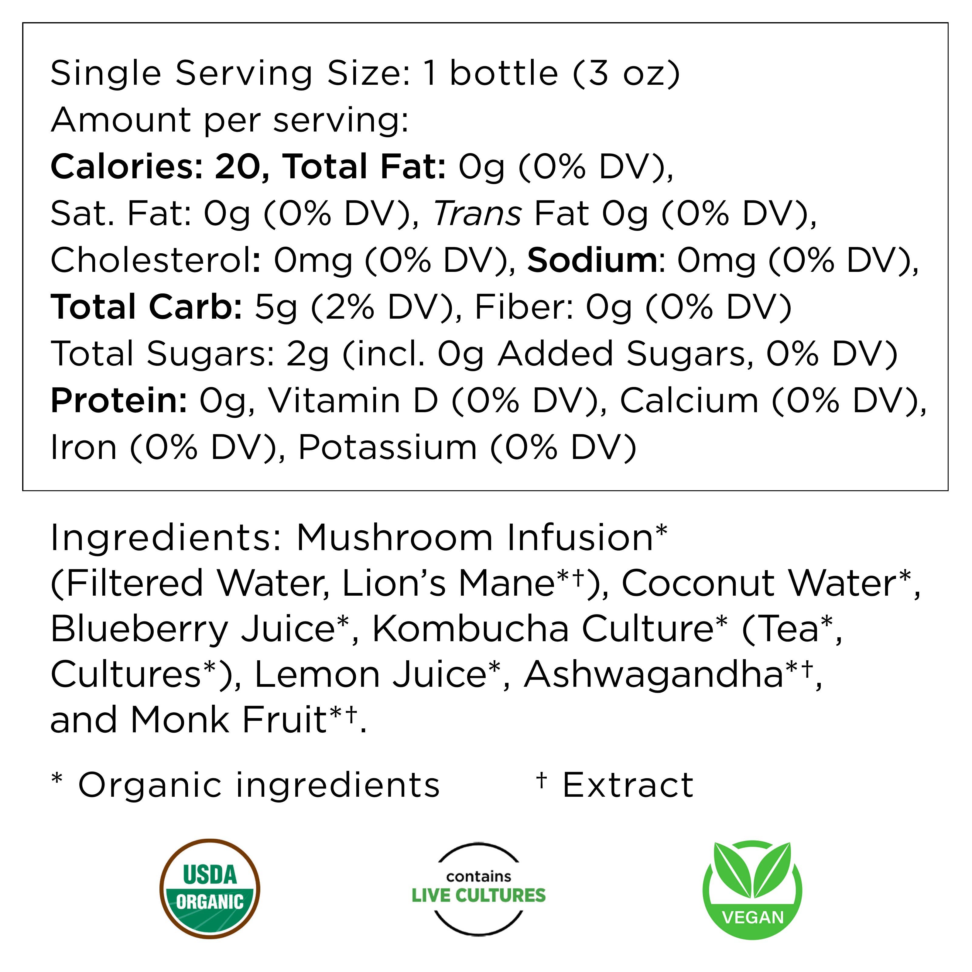 Shroomworks - Wholesale Wellness Juice/Tonic - Focus Shot (Blueberry Lemon)- w/ Lion's Mane Mushroom2