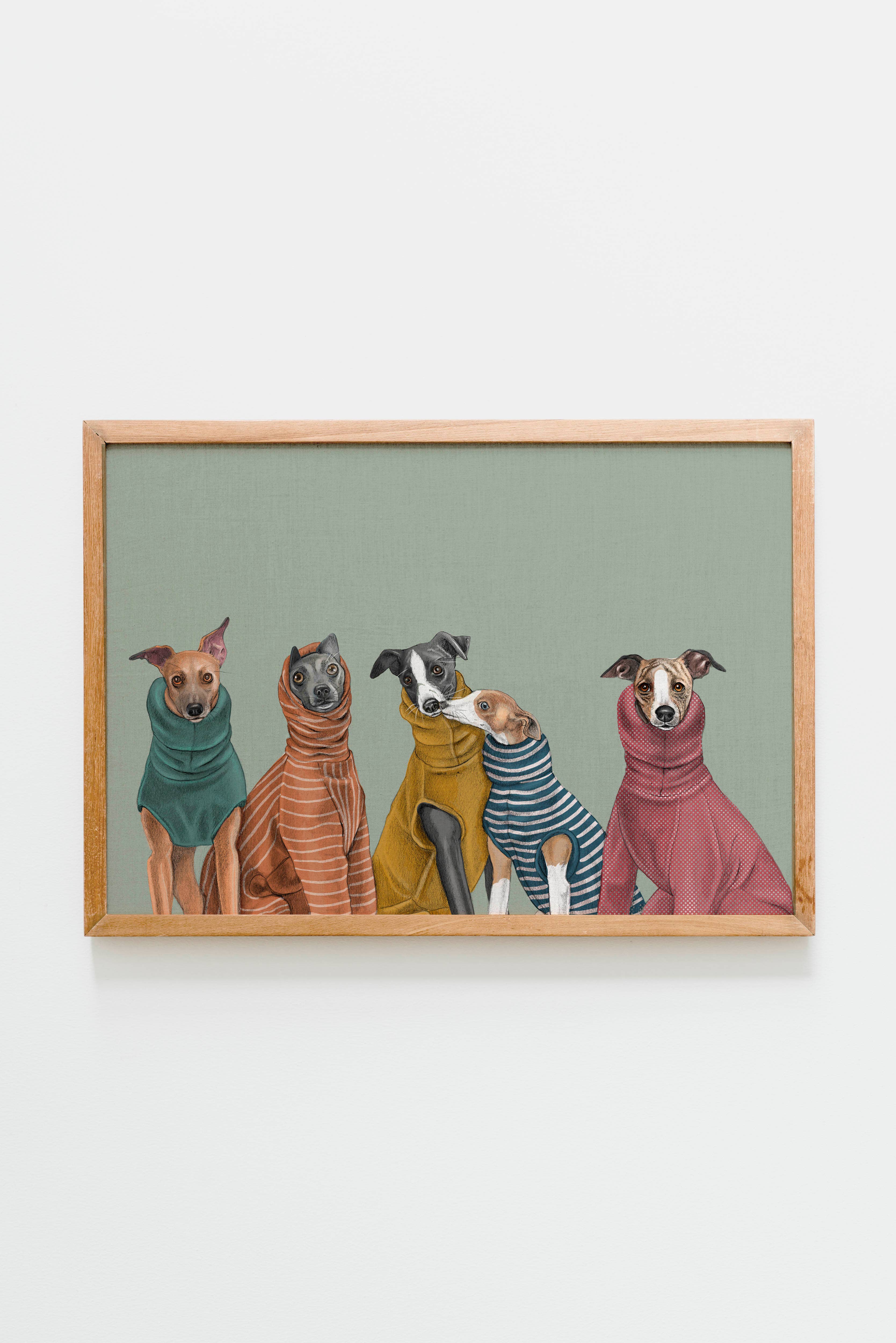 Beth Goodwin Designs - Wholesale Art Print - Whippet Print | Greyhound Wall Art | Rescue Dog Illustration0