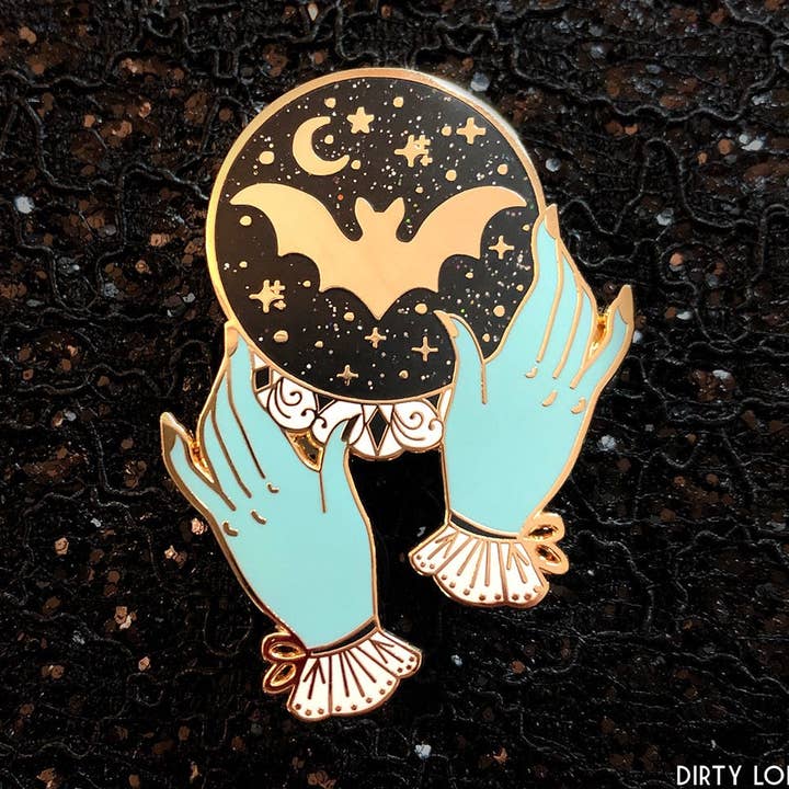 THE FUTURE IS DARK - ENAMEL PIN for wholesale by Dirty Lola