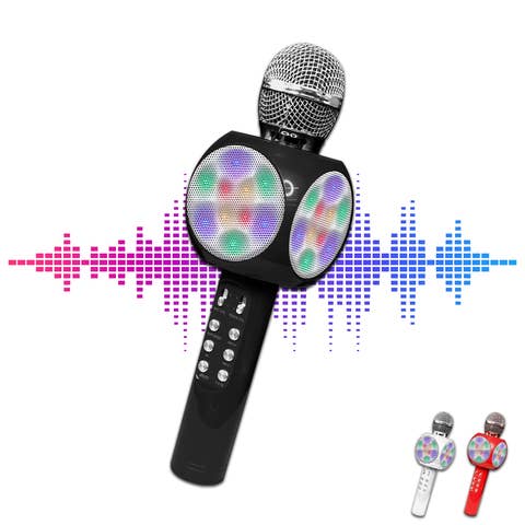 Gabba Goods Karaoke LED Karaoke Microphone Speaker for wholesale by Gabba Goods