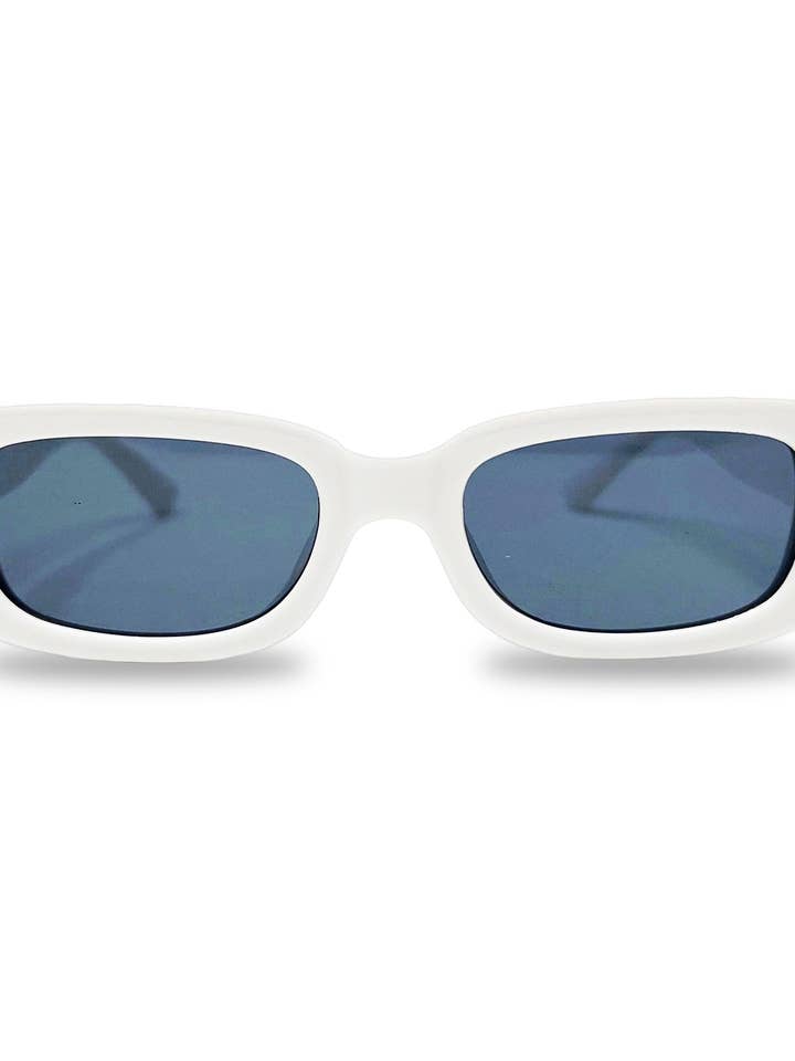 Kids Sunglasses - White (Rectangle) for wholesale by Funky Junque