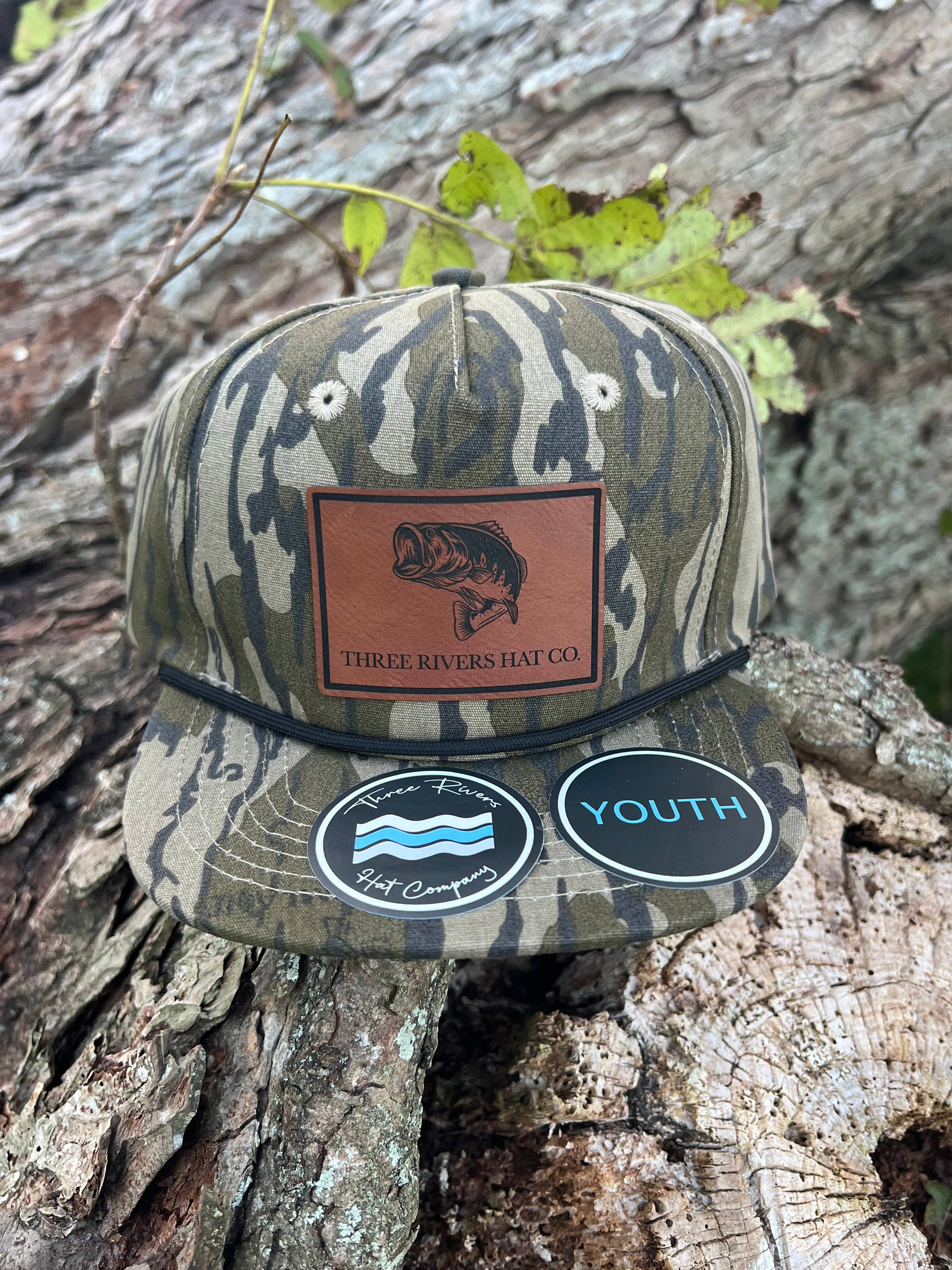 Three Rivers Hat Co. – wholesale Hatt - Barn – UNGDOM/BARN - Bassfiske - Kamouflagemönstrad repkeps - Lost Hat Co.1