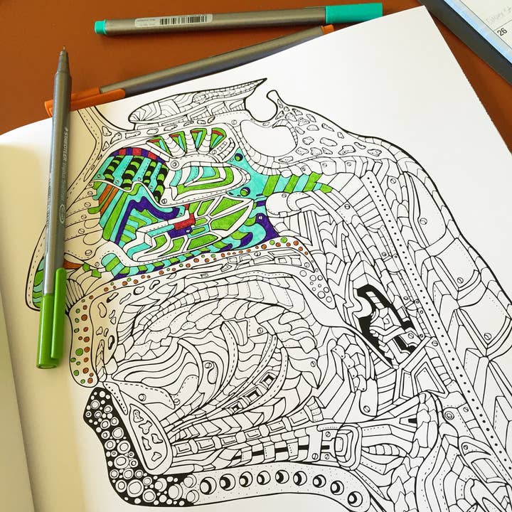 Artery Ink - Wholesale Coloring & Activity Book - Adult - Show Me Your Guts! An Artistic & Anatomical Coloring Book for Adults5