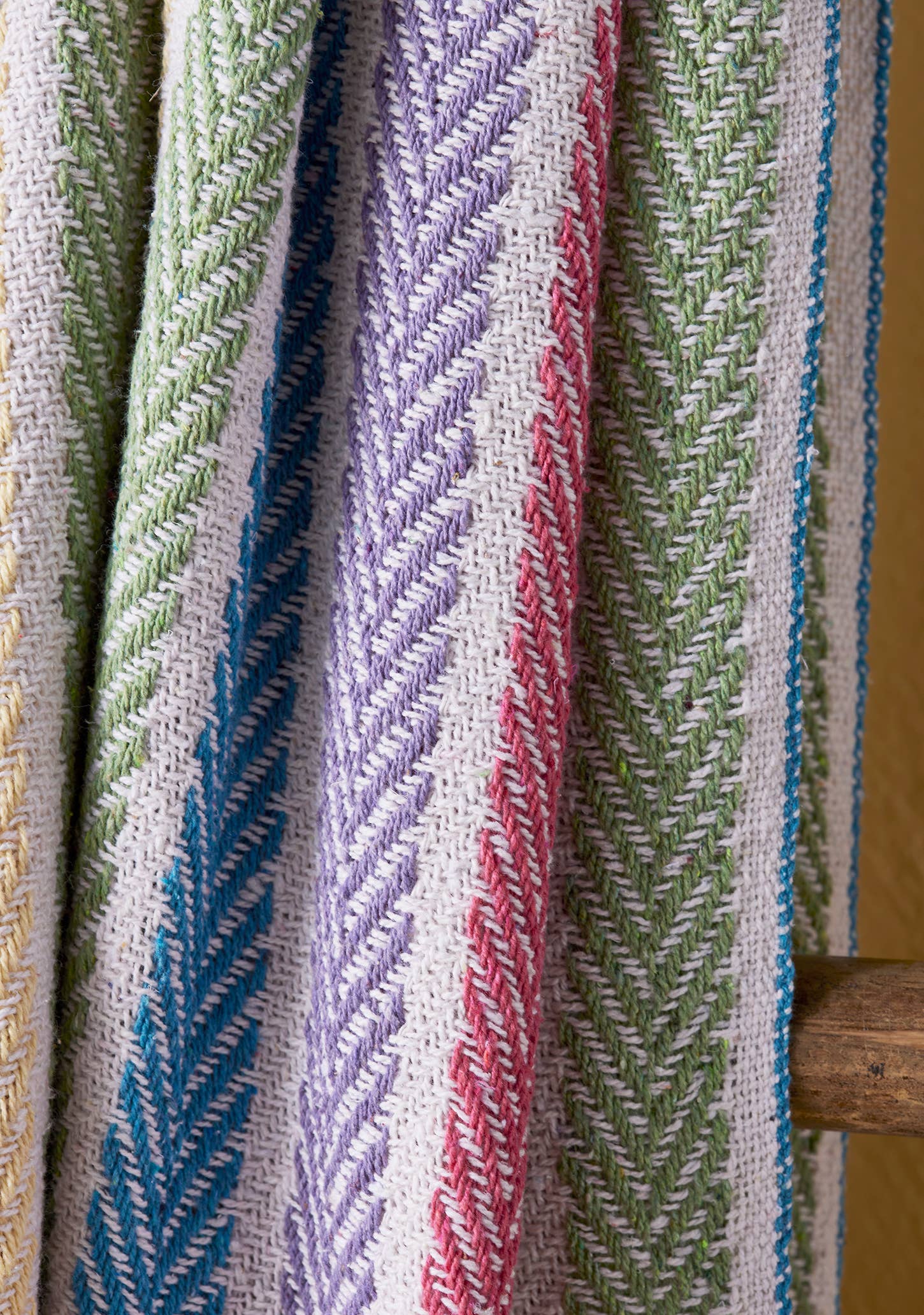Namaste - Wholesale Throw Blanket - Recycled Cotton Rainbow Arrow Stripe Throw2