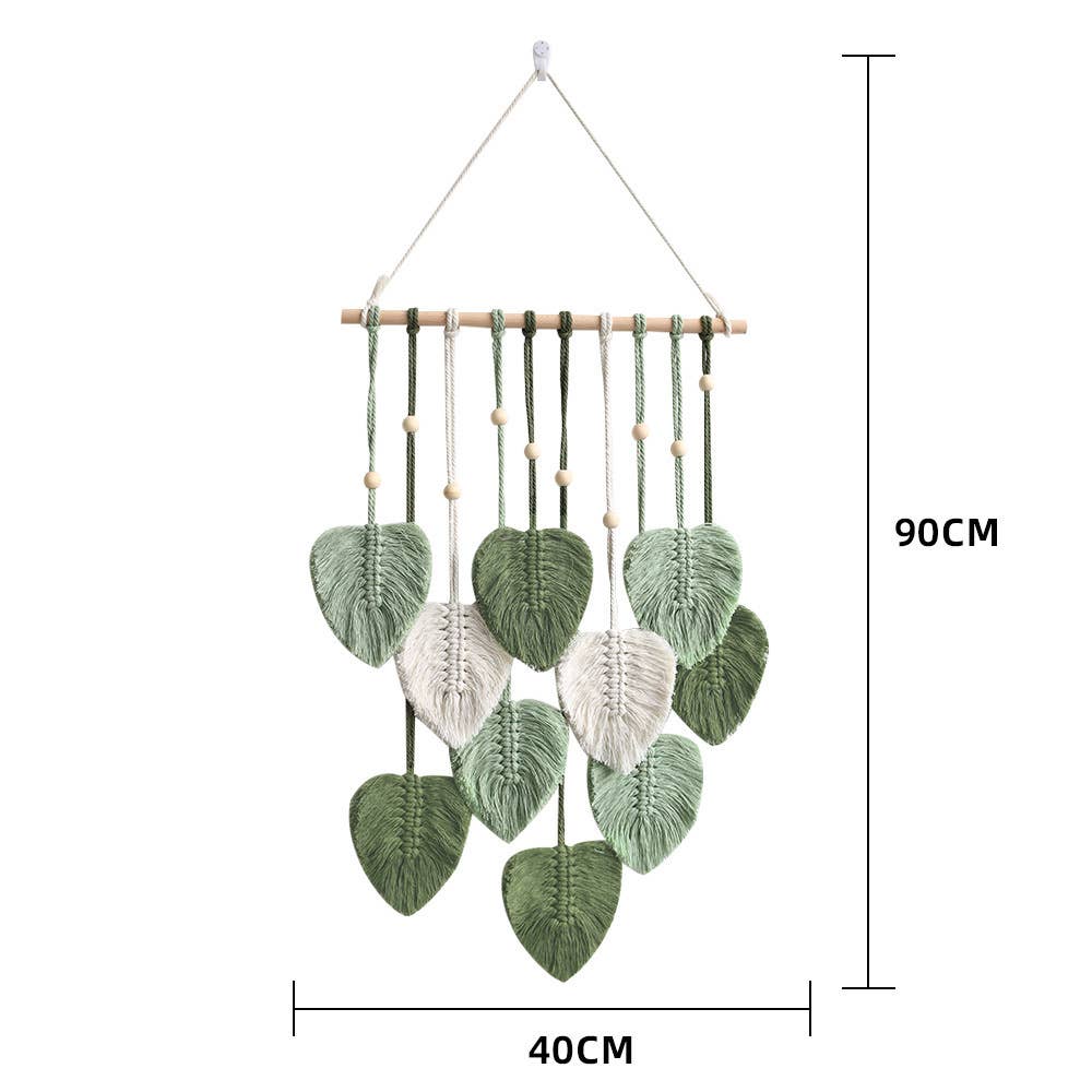 Crystolver (We Cover All Import Fees) - Wholesale Decorative Tassel/Wall Drop - Colourful Leaf Macrame Wall Hanging1