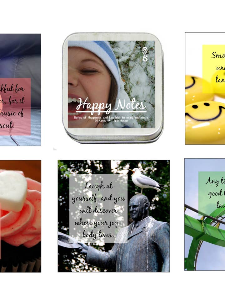 Affirmation Card Deck: Happy Notes for wholesale by Sansaara Living