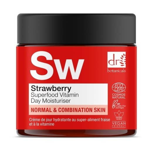 Strawberry Superfood Vitamin C Day Moisturiser 60ml for wholesale by Dr. Botancials | Anti-Ageing Vegan Skincare