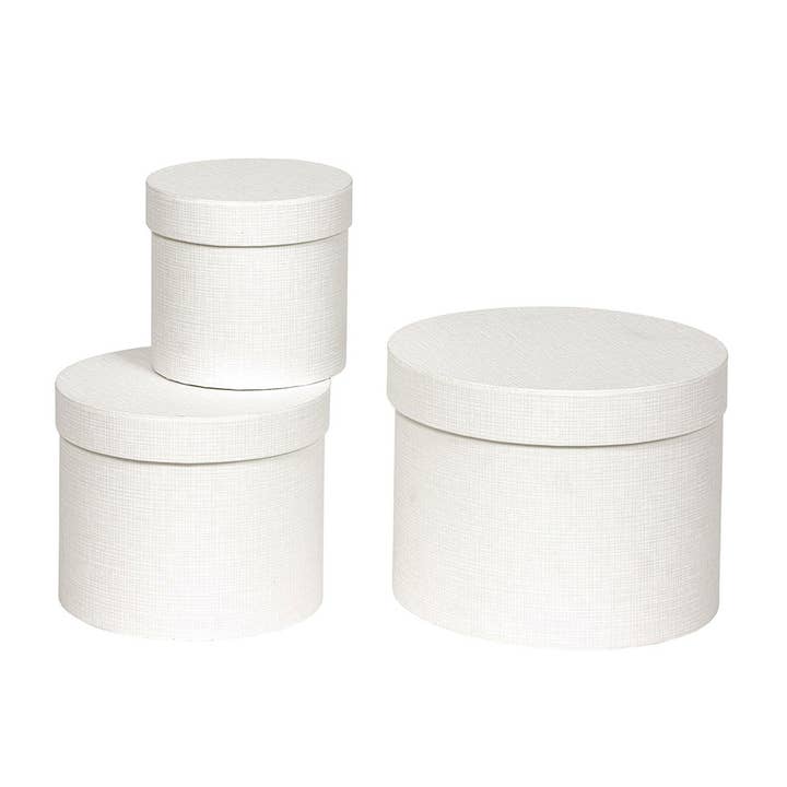 Set 3 caja cartón redondas forradas for wholesale by MANIFOL