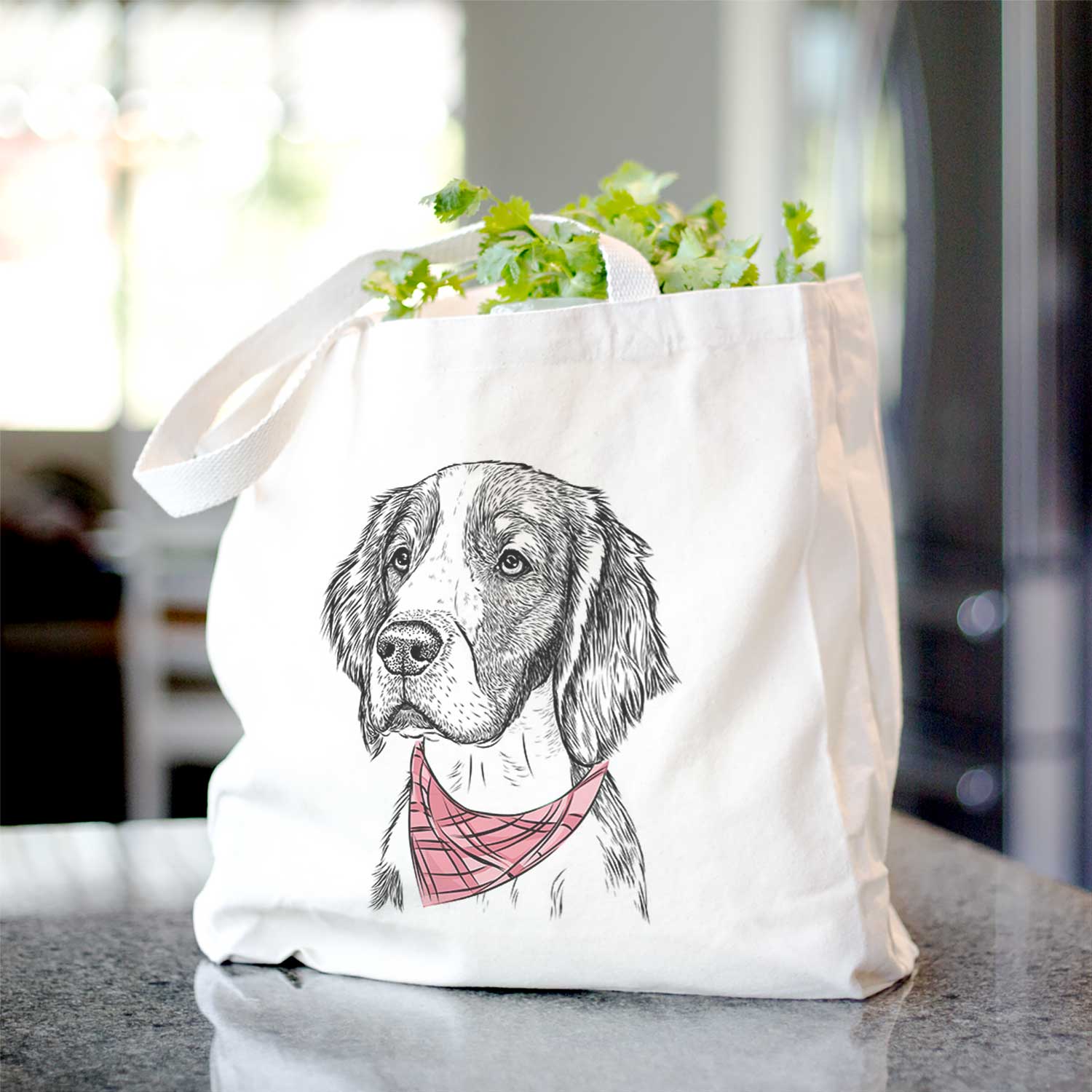 Beige Roxy the Welsh Springer Spaniel - Tote Bag for wholesale on Faire2