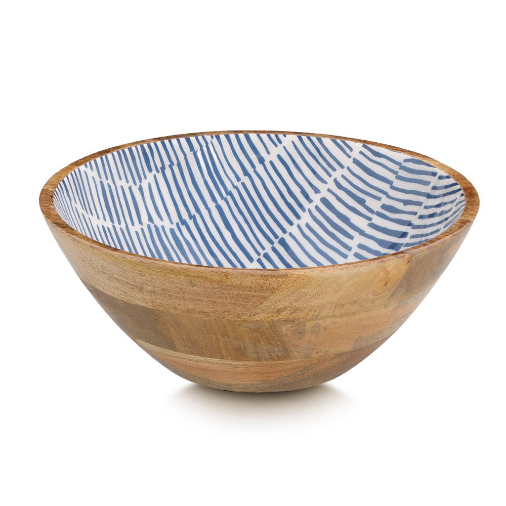 Bowl, Mango Wood, Blue for wholesale on Faire3