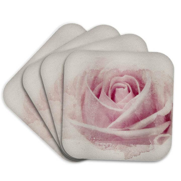 3dRose - Wholesale Coasters - 3dRose, Image Of Watercolor Pink Rose Art, Coaster7
