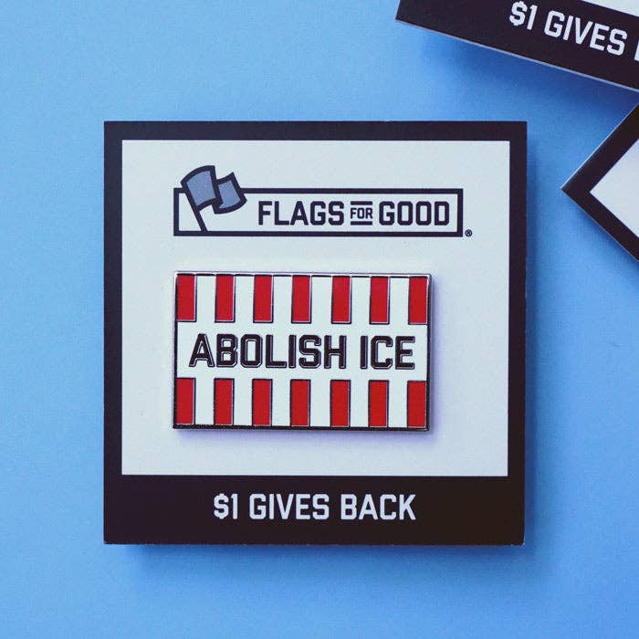 Abolish ICE Enamel Pin for wholesale by Flags For Good