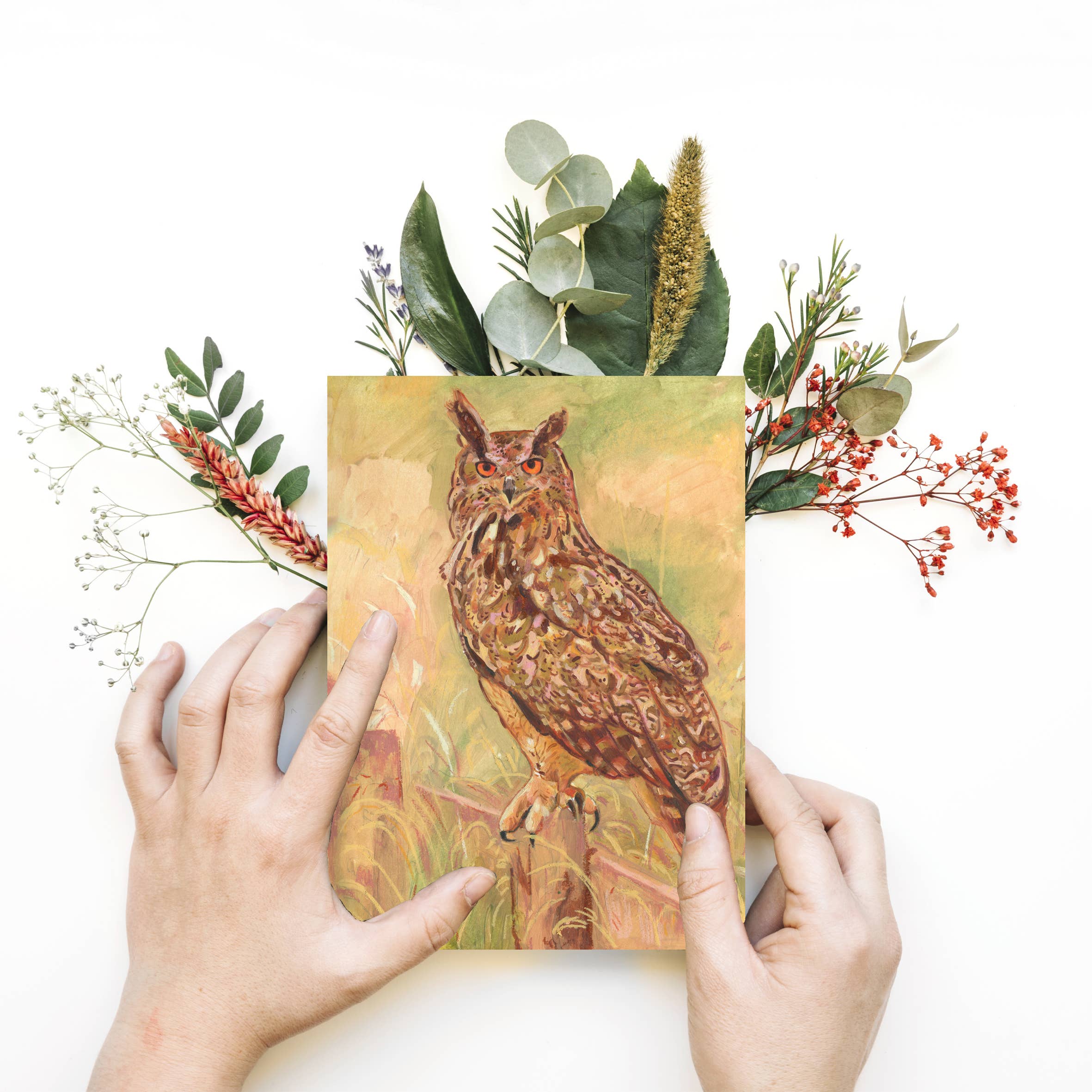Atelier No.1 - Venta al por mayor Tarjeta postal - Postal, DIN A6, búho, pájaros2