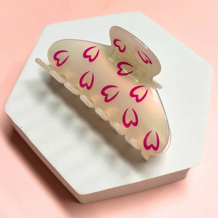 Love Attack - Wholesale Hair Clip - Women's - Seina Cellulose Acetate Minimalist Colourful Hair Claw Clips