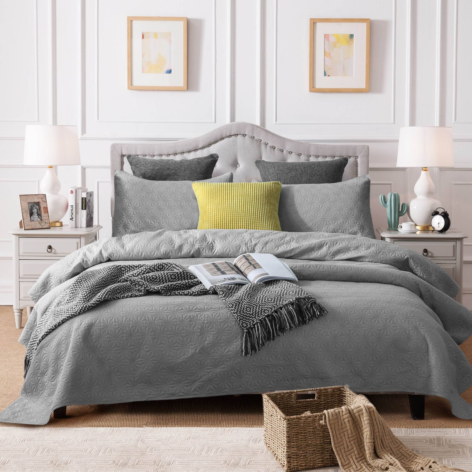 Kasentex - Wholesale Bedding Set - Coverlet Quilt Set -Pre Washed-Luxury Microfiber Soft5