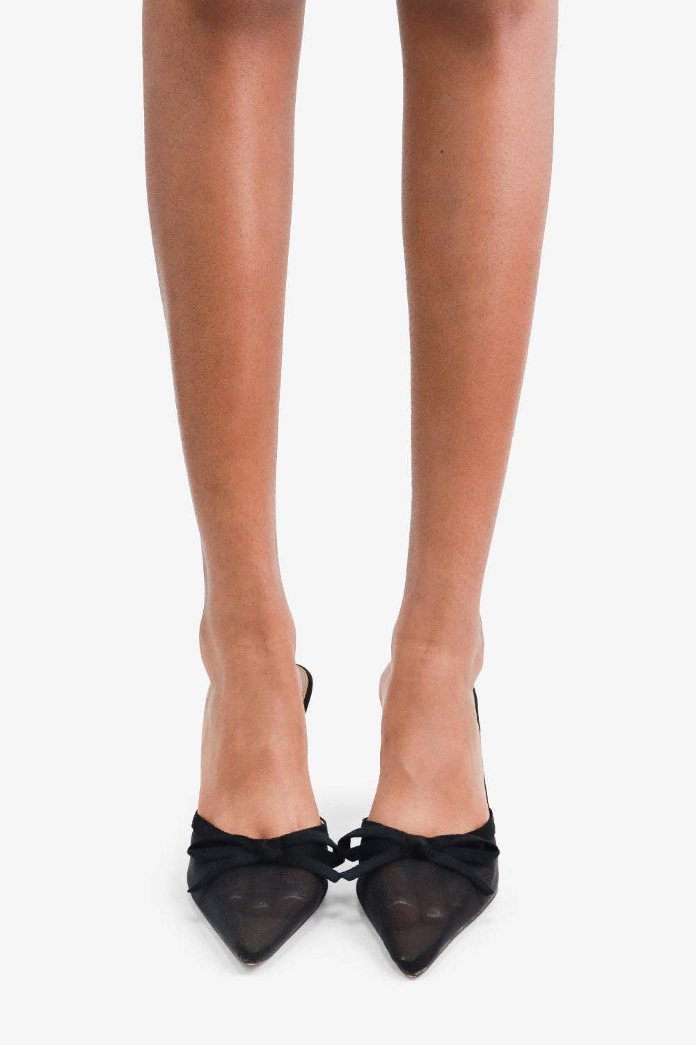 Lemonade Shoes - Wholesale High Heels - Women's - LAVON - Vintage Mesh Mule Pumps with an Elegant Bow6