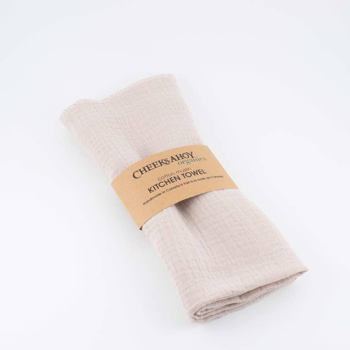 Cheeks Ahoy - Vendita all'ingrosso Strofinacci - Asciugamano da cucina in mussola di cotone biologico