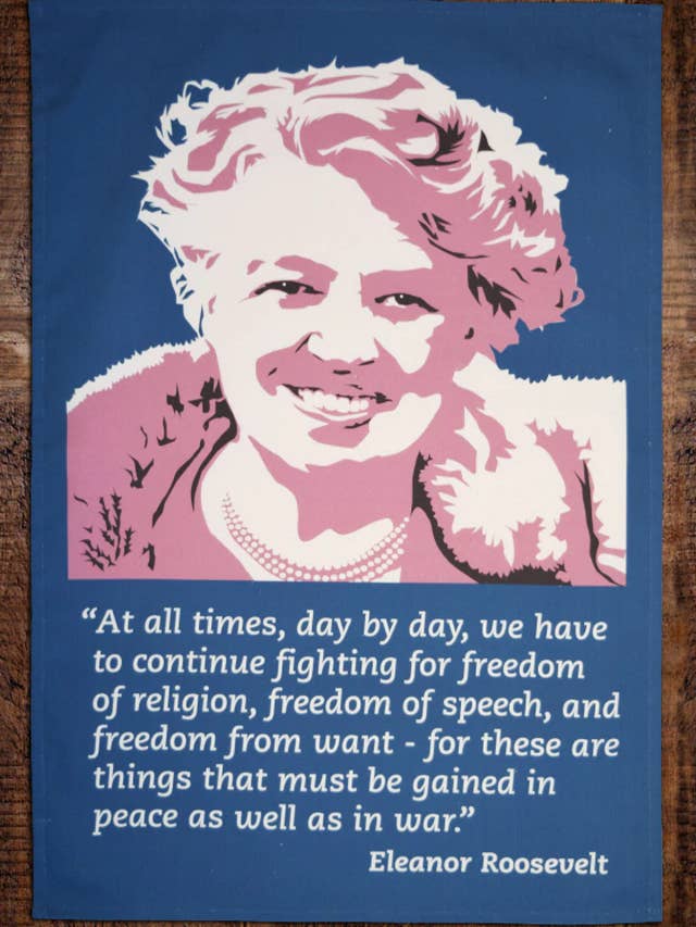 Eleanor Roosevelt Tea Towel for wholesale by Radical Tea Towel North America