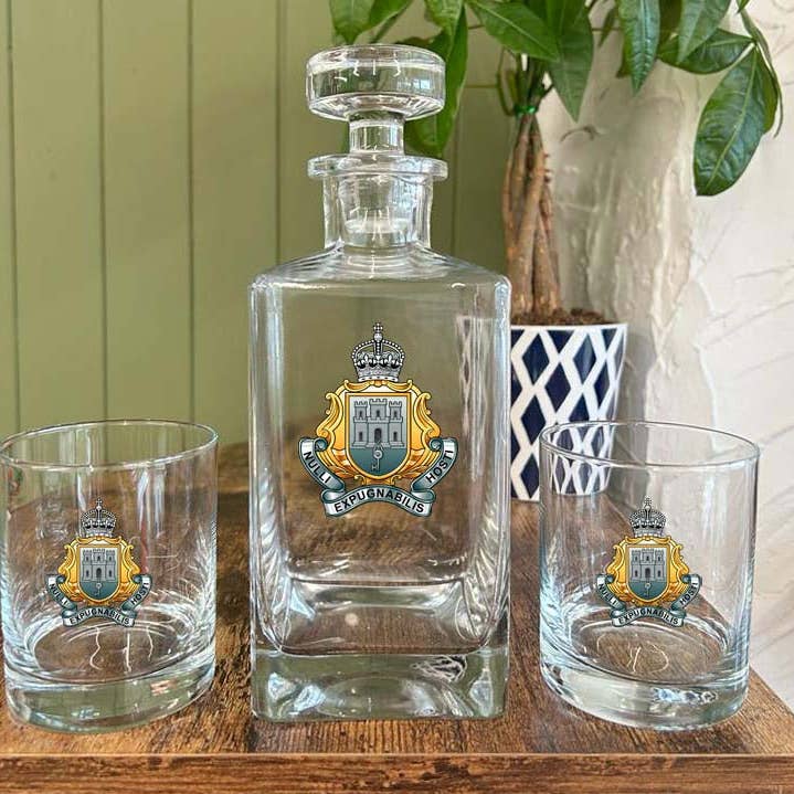 Royal Gibraltar Regiment - Decanter (New King's Crown) for wholesale by Thecraftyblackdog