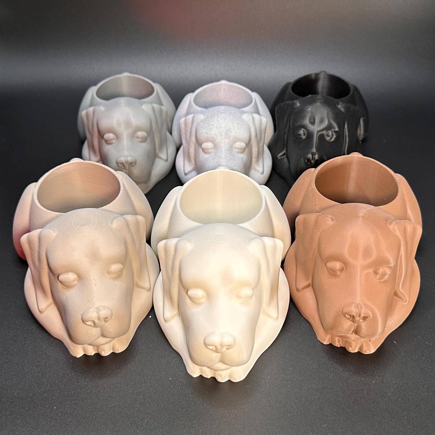 <3 Studio – wholesale Plant pot – Unique Planter: Black Labrador Planter - Succulent Pot, Black Lab Gifts7