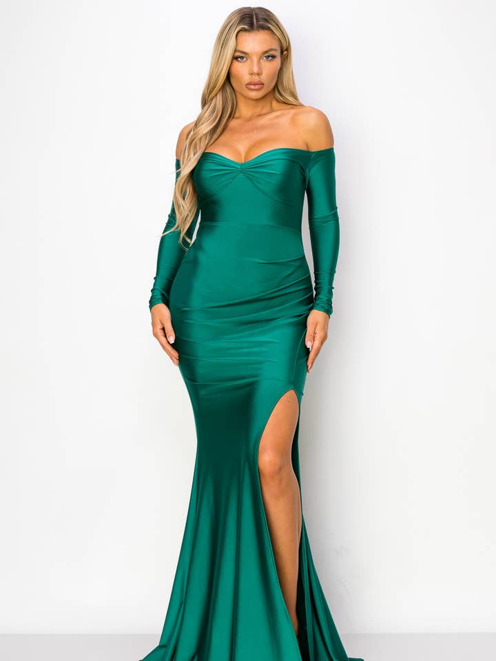 Klassisk Sweetheart Maxiklänning med öppen axel DT3404 för wholesale av Jour