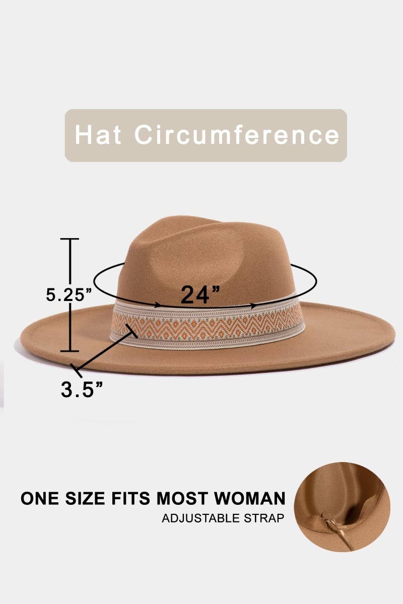 Collections by Fame Accessories - Wholesale Fedora - Women's - Western Intricate Boho Strap Cowboy Hat1