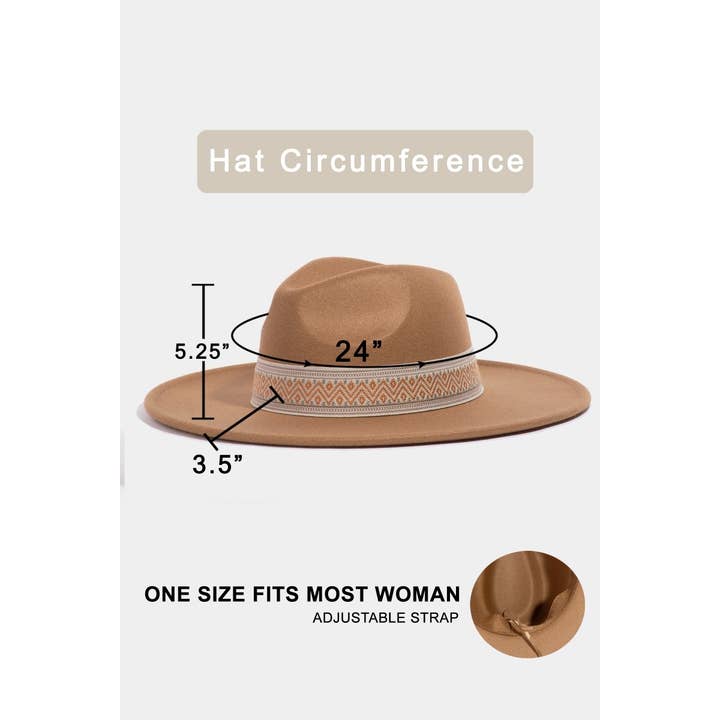 Collections by Fame Accessories - Wholesale Fedora - Women's - Western Intricate Boho Strap Cowboy Hat1