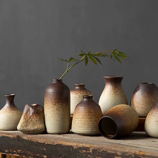 Keramisk Mini vasedisplay til tørret blomst Vintage gradient for engroshandel hos ACNITE(We cover U.S. import duties)