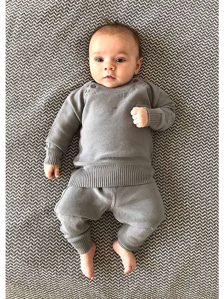 Viverano Organics - Vendita all'ingrosso Maglione tricot - Neonati - Pullover da neonato in maglia raglan Milan (cotone biologico)4