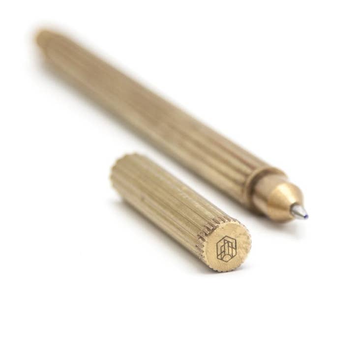 Brut Homeware - Wholesale Pen - Brass Pen Striped