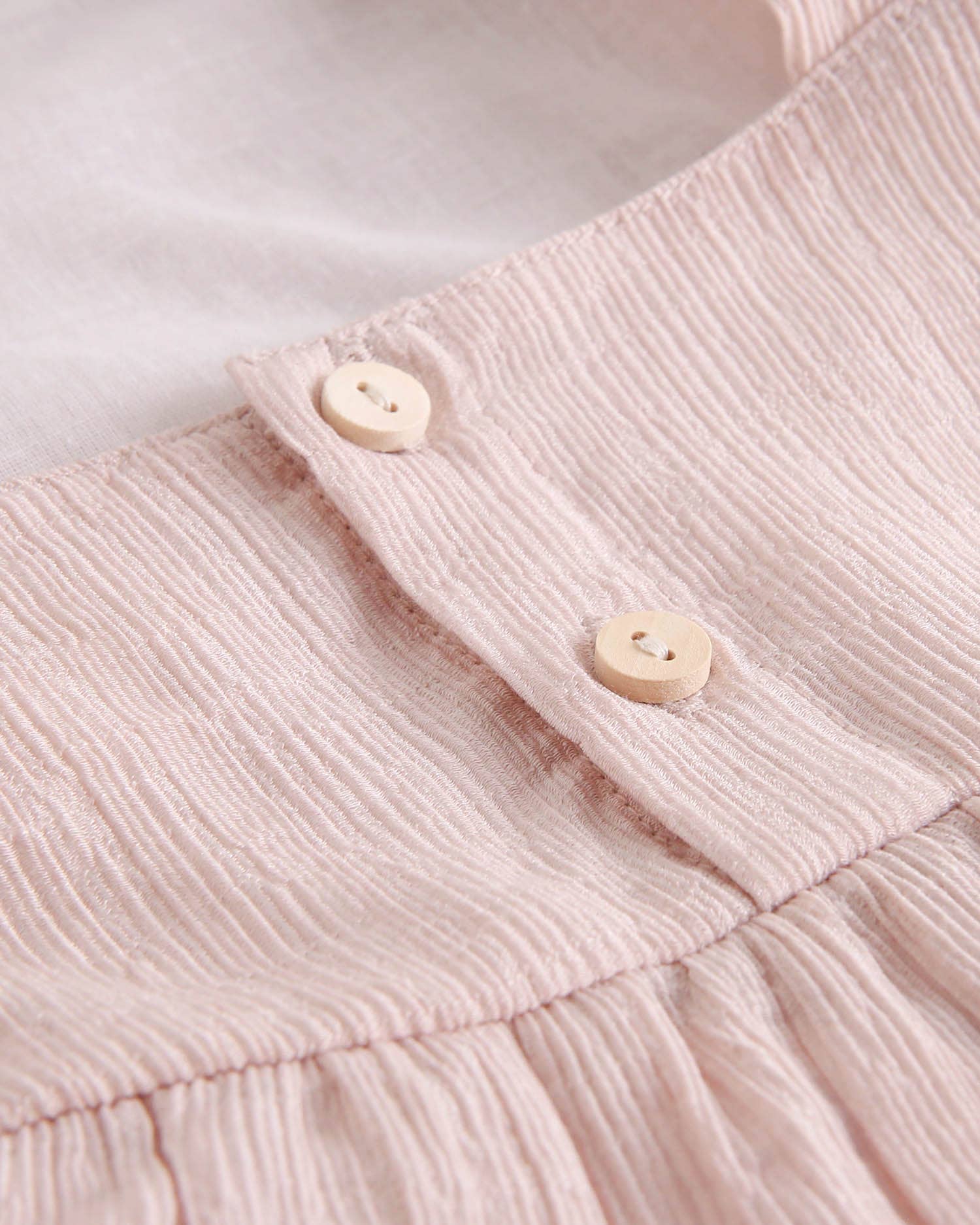 Dadati – wholesale Tröjor – Barn – Rosa blus för flickor med rosetter på axlarna och volangkant5