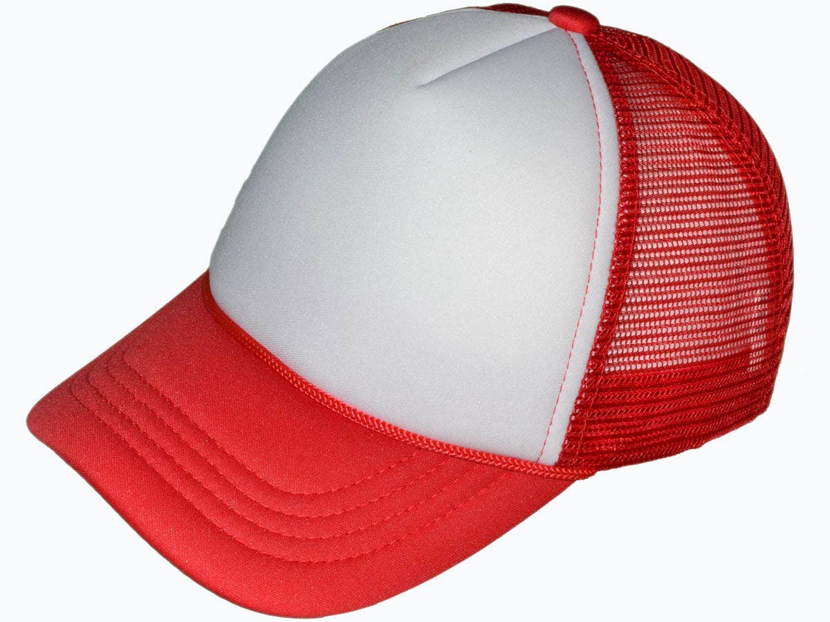Buck Wholesale - Wholesale Trucker Hat - Unisex - Youth Size Blank Foam Trucker Hats - Foam Front Mid Profile8
