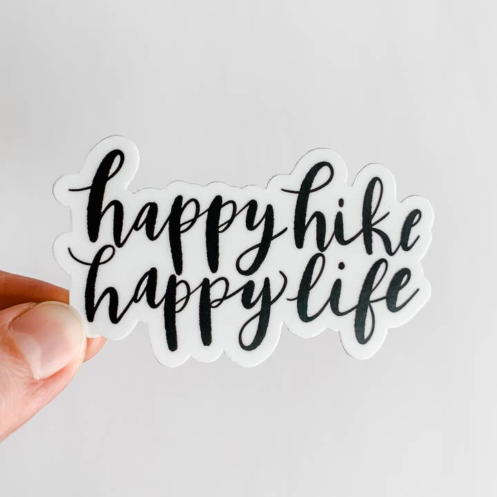 Happy Hike Happy Life Sticker for wholesale by Wildflower Paper Company