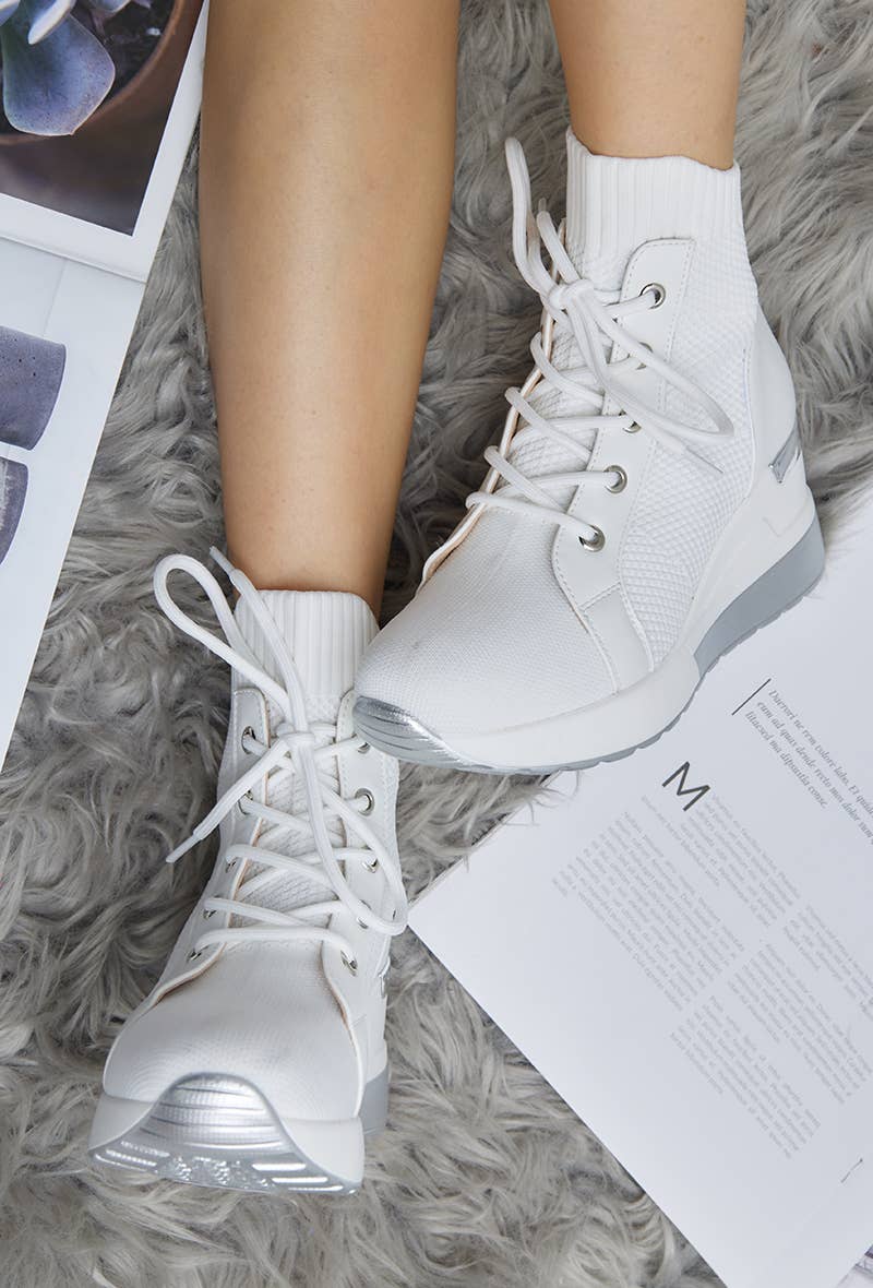 LADY GLORY - Wholesale Athletic Sneakers - Women's - Women's wedge sock sneakers8