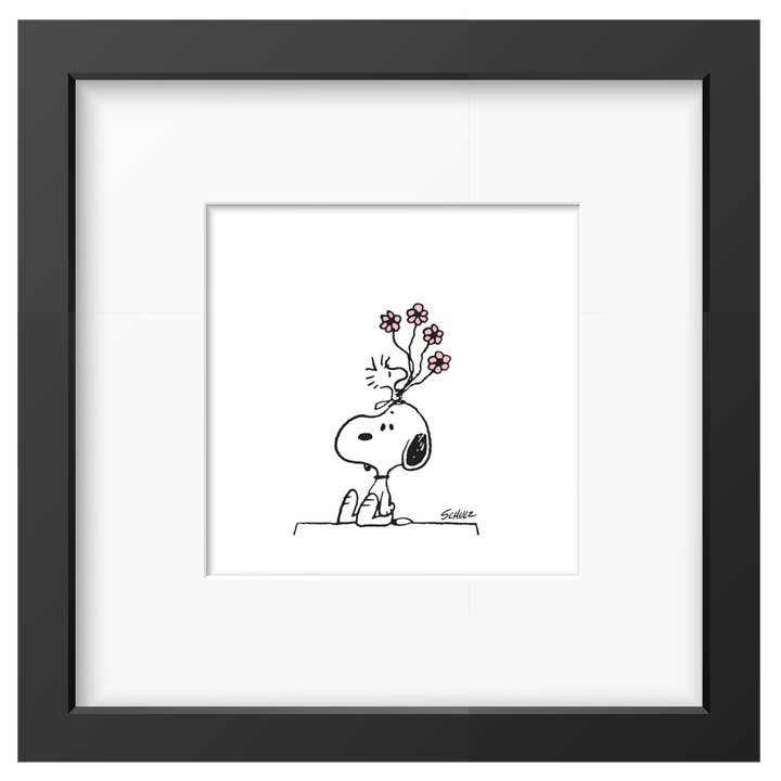 Peanuts Flowers Framed Print Handmade for wholesale by Magpie