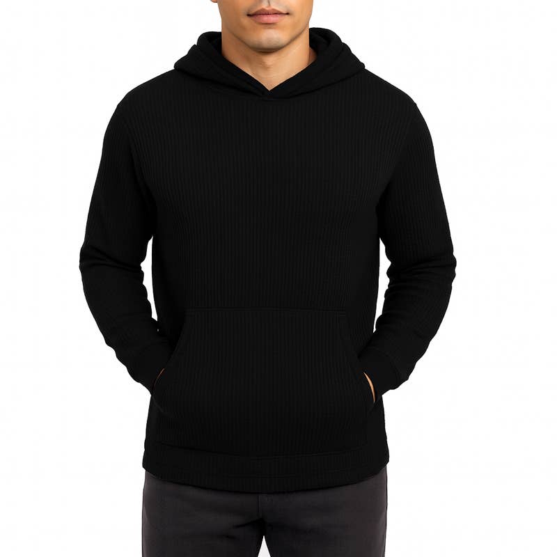 Galaxy By Harvic – wholesale Hoodie - Herr – Herrtröja med termisk våffelstickning och huva (S-3XL)3