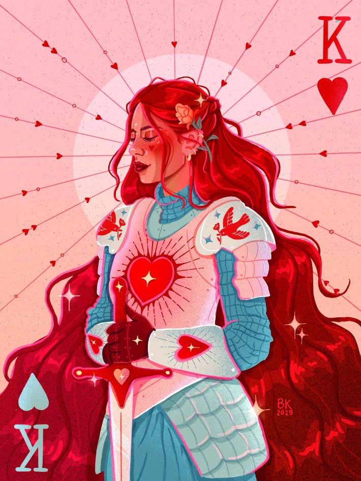 King of Hearts Print for wholesale by Brittany Keller Art