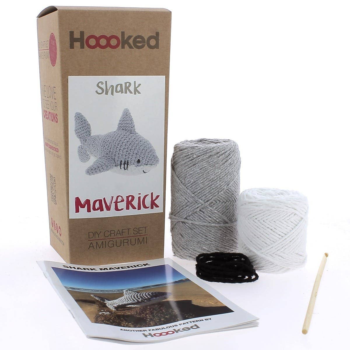 Hoooked Yarns - Wholesale Knitting/Crochet Supplies - DIY Crochet Kit Shark Maverick2