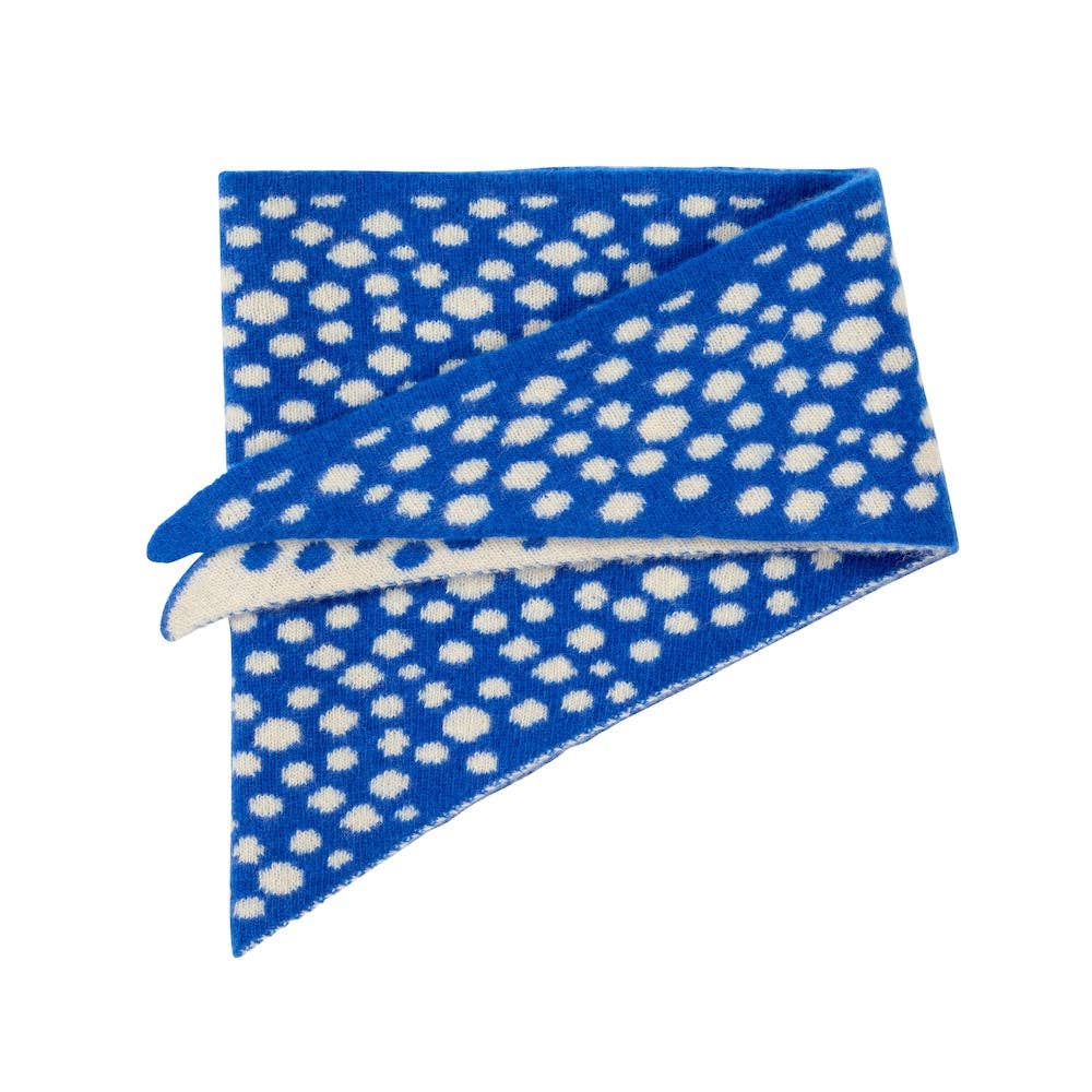 Donna Wilson – wholesale Scarf – Unisex – Blue Spotty Neckerchief1