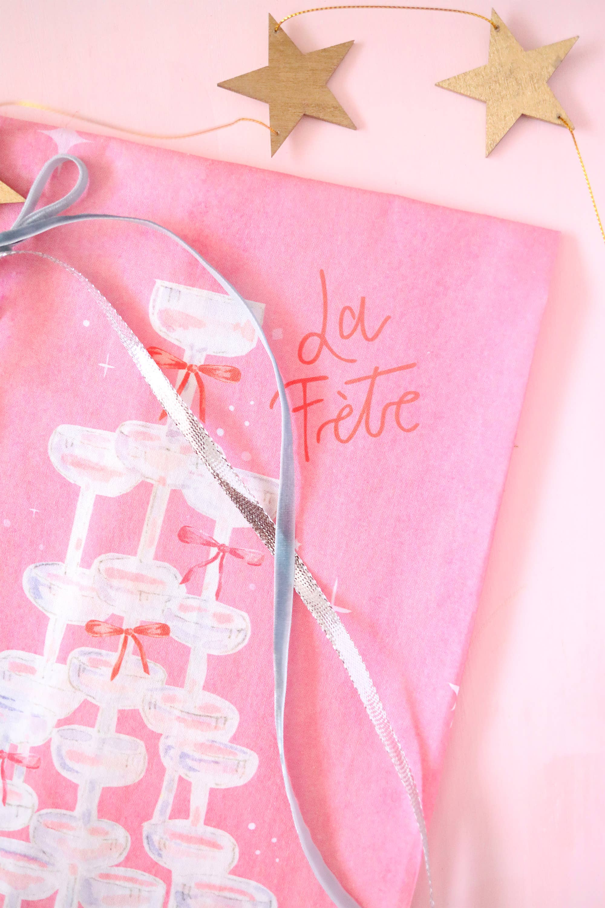 Stephanie Tara Stationery – wholesale Kökshandduk – La Fete champagne kökshandduk i bomull, bröllop, brud4