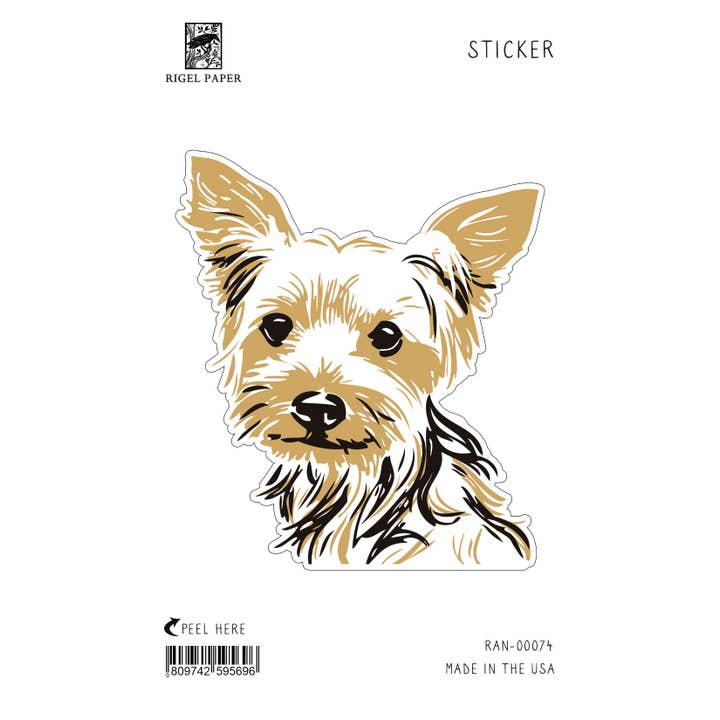 Sticker RAN-74 Yorkie voor wholesale door Rigel Paper